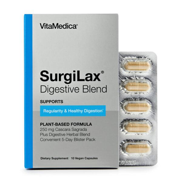 VitaMedica SurgiLax - 10 Vegs Caps - promotes bowel movements - The New You Recovery Kit